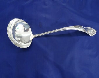 Large Soup Ladle 12" ca 1897 Gorham Lancaster pattern Sterling.