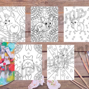 26 Funny and Cute DOG BUTTS Coloring Pages BUNDLE for Kids and Adults ...
