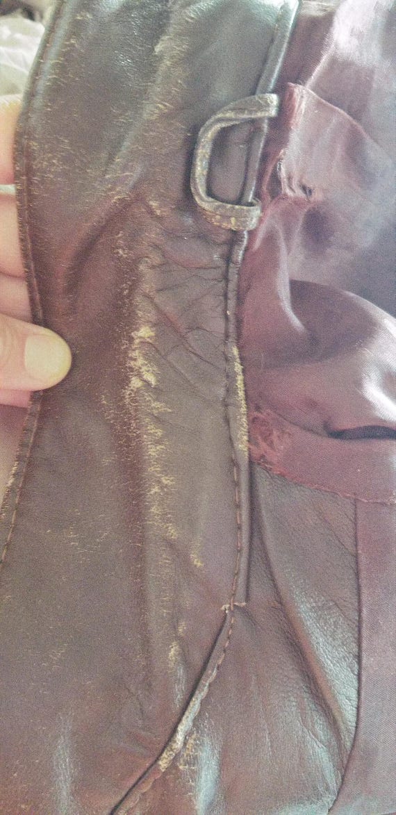 Men's lined leather dress jacket S/M size 38 El Antelope vintage View 5