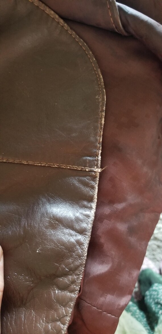 Men's lined leather dress jacket S/M size 38 El Antelope vintage View 3