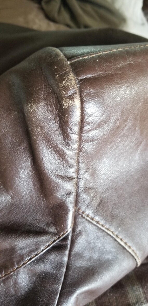 Men's lined leather dress jacket S/M size 38 El Antelope vintage View 2