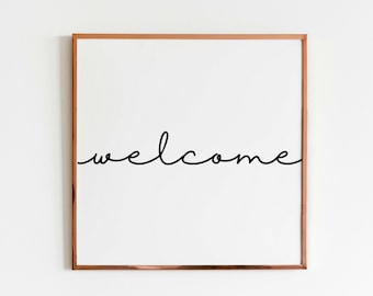 welcome office print etsy
