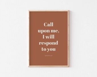 Boho Islamisches Kunstdruck Poster/Quran Zitat gebrannte Orange Islamische Wandkunst/Islamische Geschenke/Islamische Kalligraphie Druck/Inspiration Islamische Kunst.