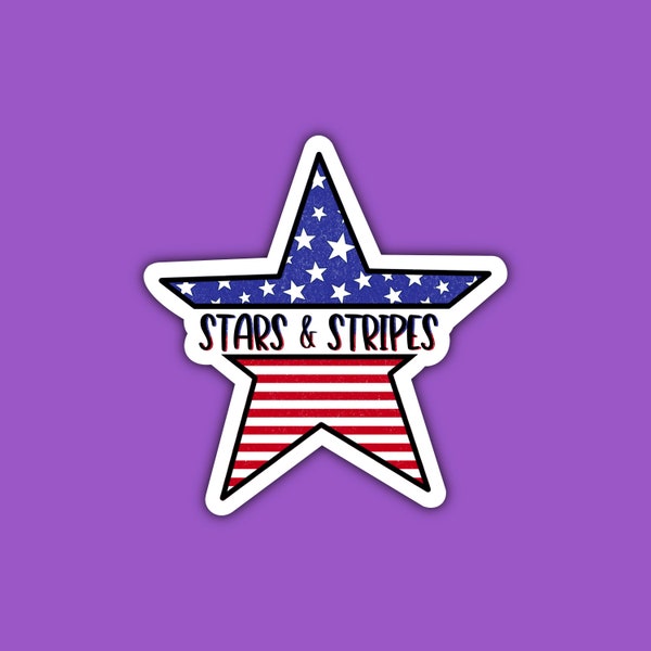 USA Stars and Stripes Sticker | US Flag | United States of America | American Pride | Red White Blue | Patriotic | Waterproof Sticker