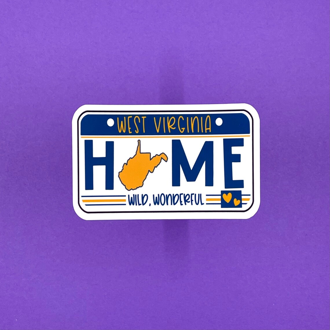 WV Home License Plate Sticker / WV State Outline / West Etsy España