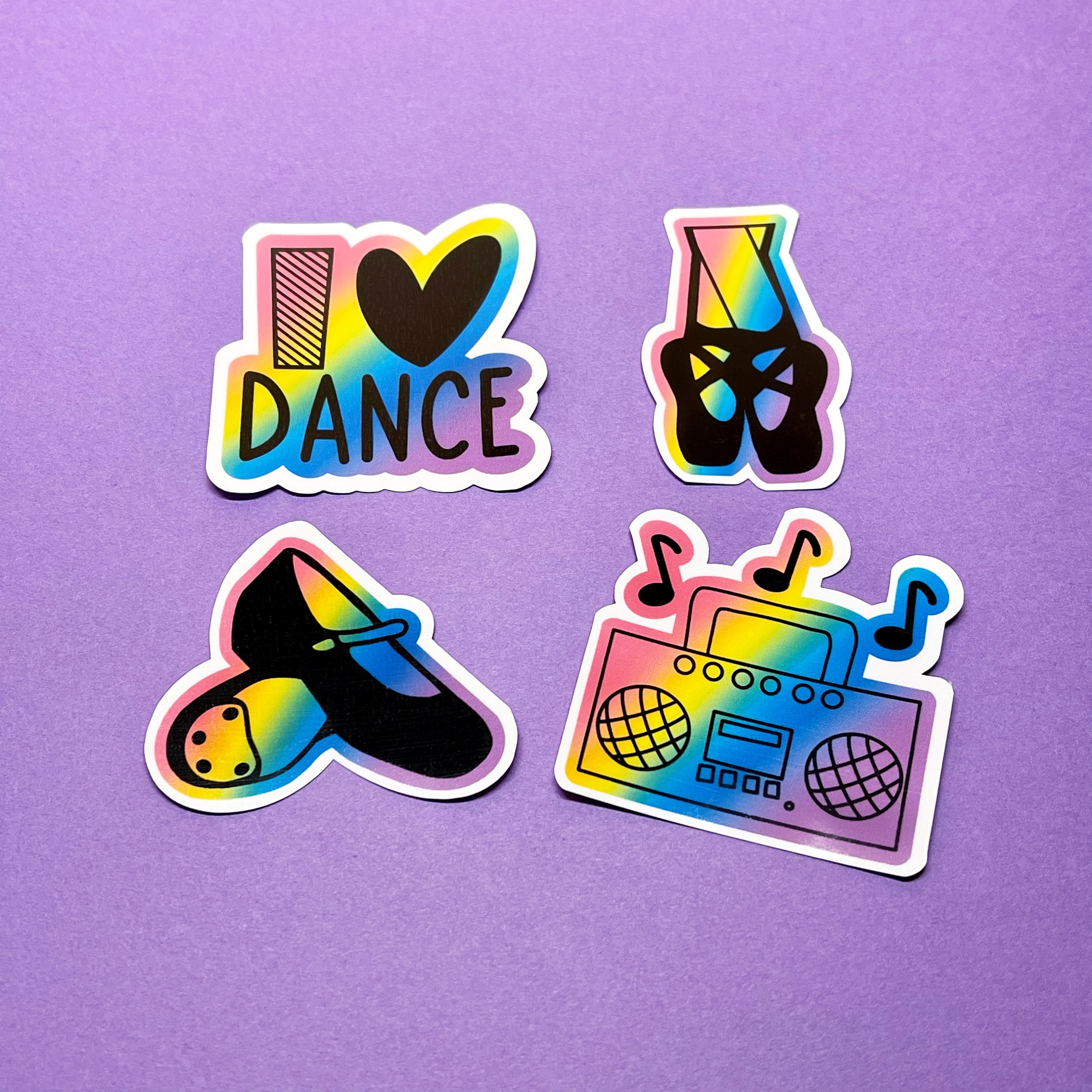I Love Dance Sticker Pack Dancer Ballet Tap Colorful Etsy