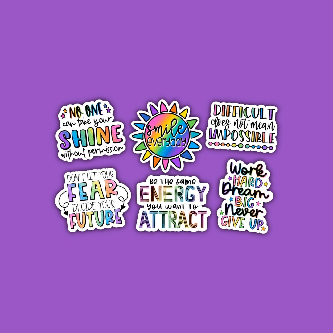 MINI Positivity Quotes Pack #2 | 1" Stickers | Motivational Stickers ...