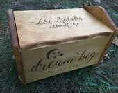 Dream big stars and moon toy chest, toy chest, keepsake chest, toy box