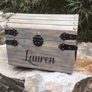 Graue rustikale Andenken-box