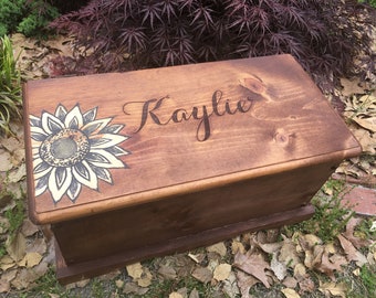 Caja de juguetes de girasol, cofre de juguetes, almacenamiento, cofre de esperanza