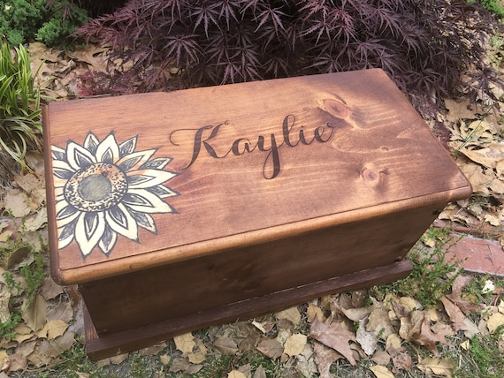 Sunflower Toy Box Toy Chest Storage Hope Chest Etsy UK
