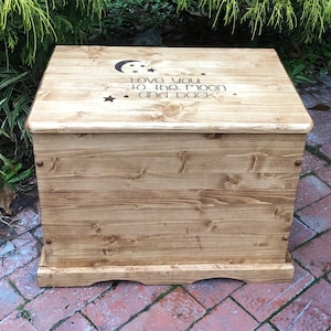 Love You To The Moon Toy/Storage Chest