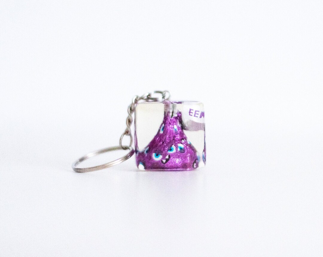 Hershey's Kisses monster Purple Keychain Hershey Kiss Hug Etsy