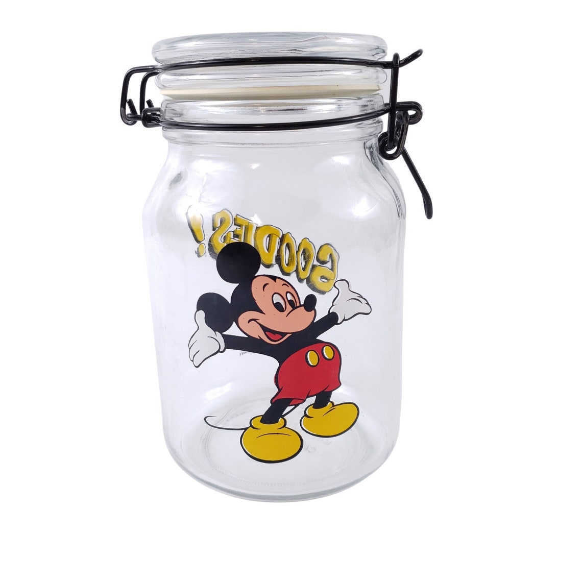 Mickey Mouse Goodies Jar Canister Locking Cierre Walt Disney Etsy
