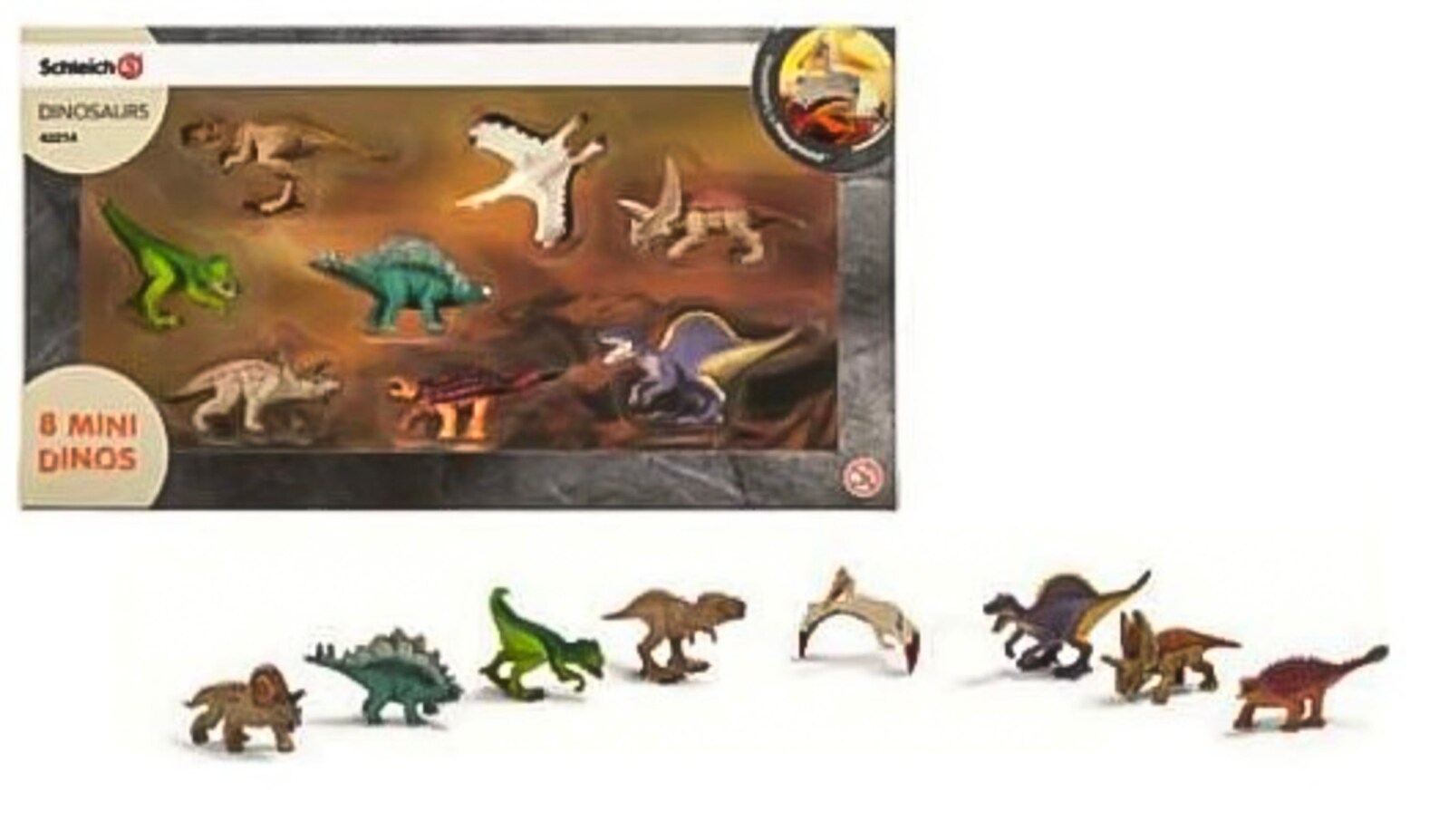 Schleich Rare Mini Dinosaur Set of 8 Collectible Figurines / Etsy