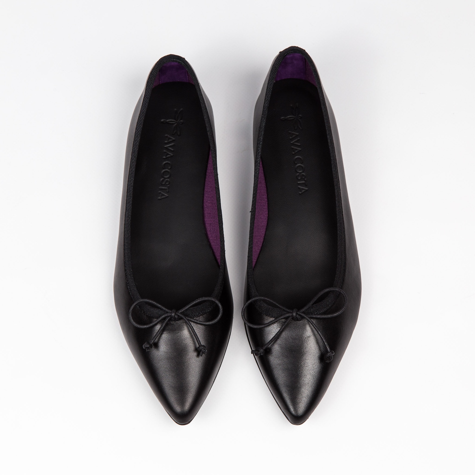 black ballet flats | pointed ballet flats | black flat shoes | black leather | women shoes | pointy flats | pointed black flats