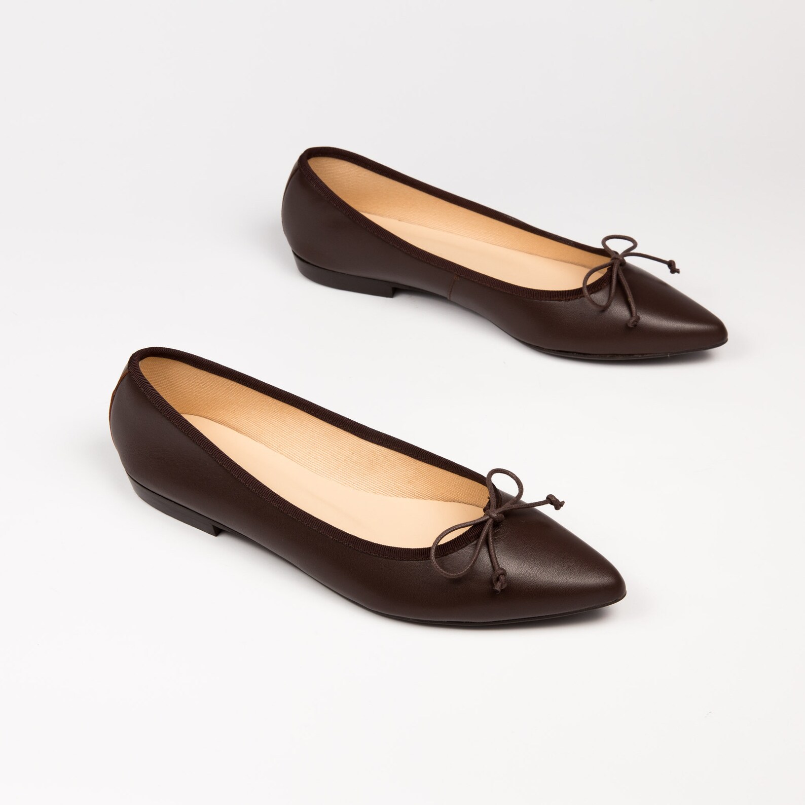 brown ballet flats | brown leather ballerina shoes | elegant flat shoes for women | pointed toe flats | global free shipping brown ballet flats | brown leather ballerina shoes | elegant flat shoes for women | pointed toe flats | global free shipping