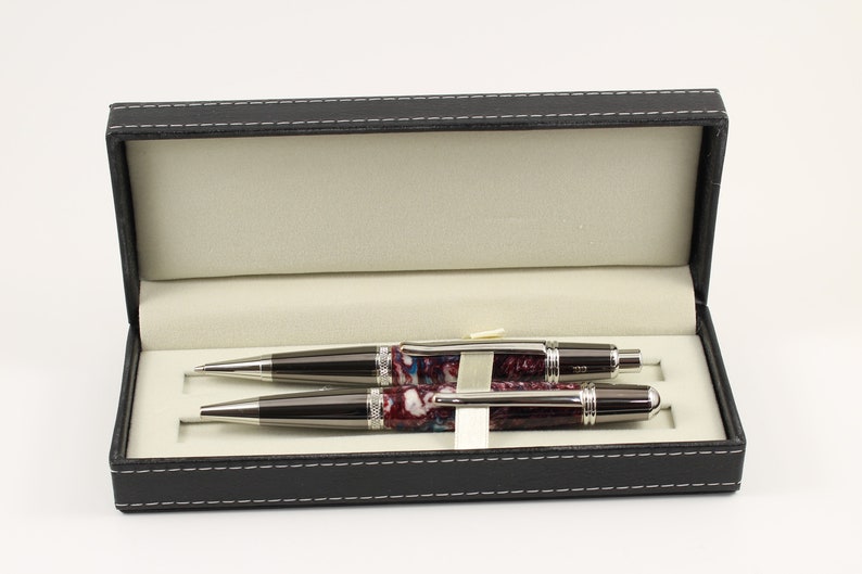 Custom Pen and Pencil Set Unique Gift Wall Street II Acrylic Executive