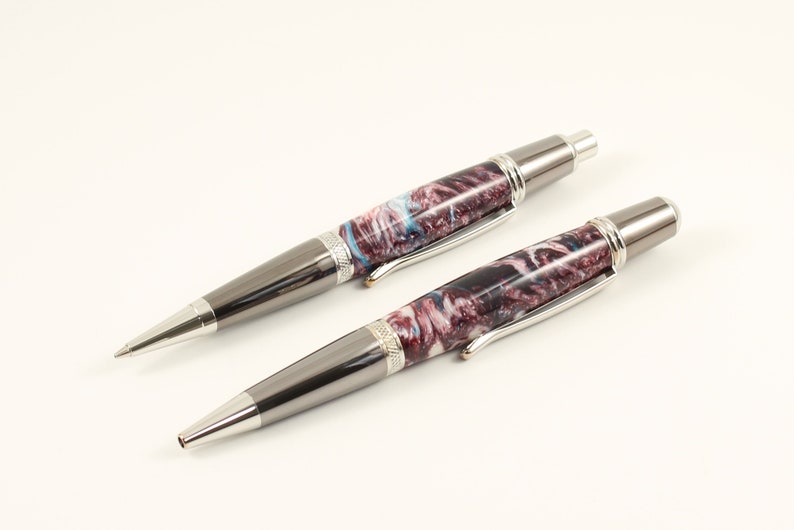 Custom Pen and Pencil Set Unique Gift Wall Street II Acrylic Executive