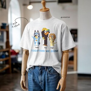Bluey Pride T-Shirt - Customizable Characters and Quotes - Personalized LGBTQ Bluey Tee
