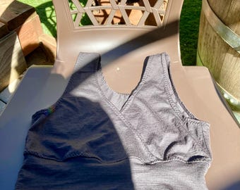 Merino Wool Wrap Bralette: Soft French Seams, All  Day Comfort, Merino Nursing Bra