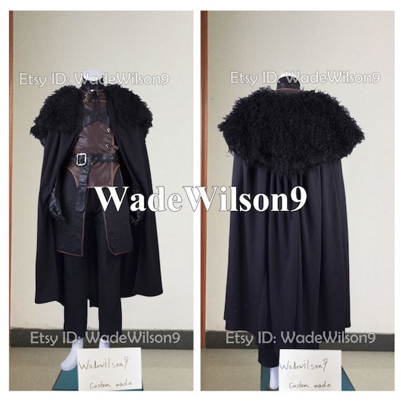 Game of Thrones Jon Snow Cosplay Costume Handcraft Size