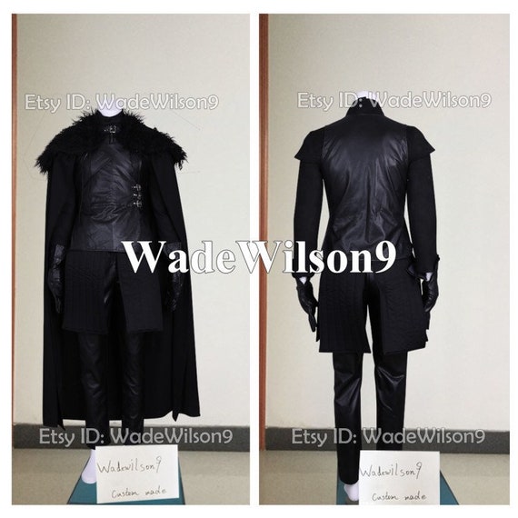 Game of Thrones Jon Snow Cosplay Costume Handcraft Size