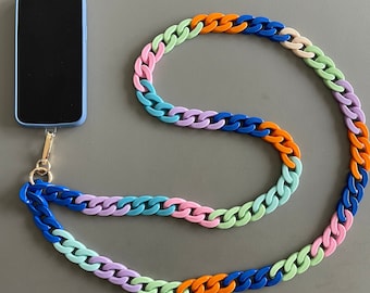 Phone chain/Phone lanyard/Phone strap/Cell phone chain/Phone necklace/Phone case lanyard/Phone leash/Crossbody mobile phone chain/Gift