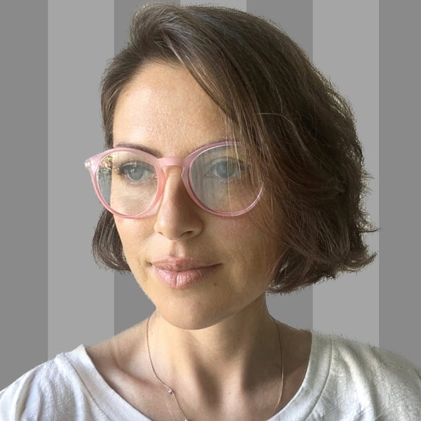 Emily Pink Round Reading Glasses | Fashion | Classic | Round | Vintage style | Retro | Hanson | Unisex | Women | Men | Eyewear | Frame