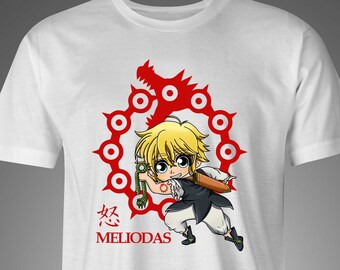 Direct To Garment T Etsy - meliodas demon t shirt roblox