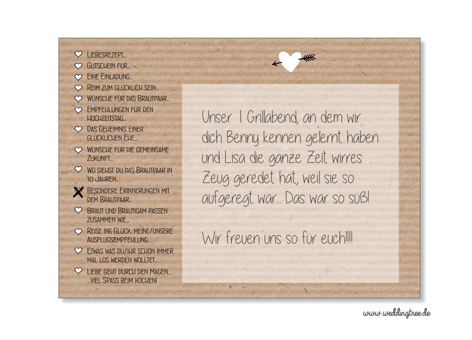 52 Karten Hochzeitsspiel Postkartenspiel Kraftpapieroptik Etsy.de