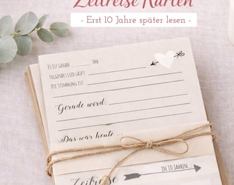 Wedding Time Travel Game | Time Capsule Wedding Cards | Guest Book Alternative | Letters to the Future