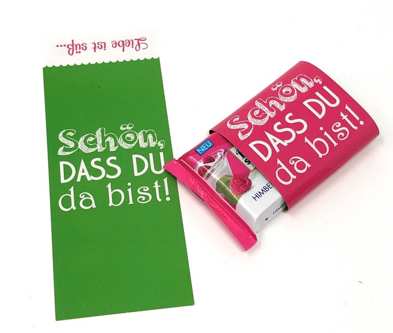 Gastgeschenk zur Hochzeit, Schokoladenbanderolen, Schokobanderolen, Hochzeitsdeko, Tischdeko, Candybar, Hochzeitsgastgeschenk Bild 1