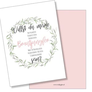 Carte postale "Veux-tu être ma demoiselle d'honneur ?"