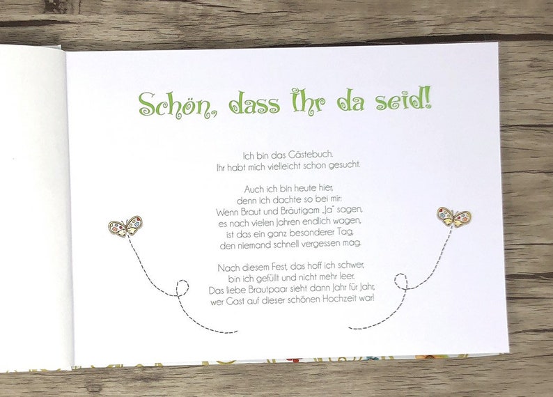 Gästebuch zur Hochzeit Blumenwiese Bild 2