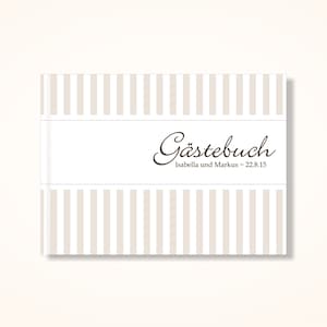 Gästebuch zur Hochzeit in gestreift Gebunden/Hardcover Bild 1