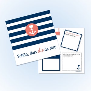 Gästebuch Karten zur HOCHZEIT, maritim Hafen Strand Hamburg Bild 1