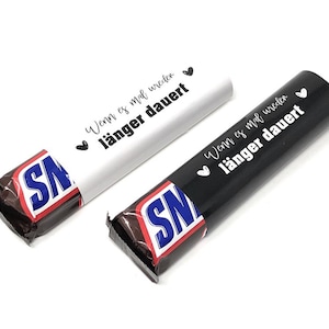 Chocolate banderoles &quot;If it takes a while again&quot; - black/white