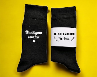 Hochzeitssocken mit Personalisierung | Personalisierte Aufdrucke | Getting Ready Hochzeit Accessoire Bräutigam | Anzugsocken