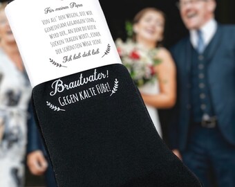 Socken für den Brautvater zur Hochzeit "Gegen kalte Füße", Geschenk