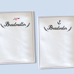 Handkerchief for the father of the bride Set Brauteltern