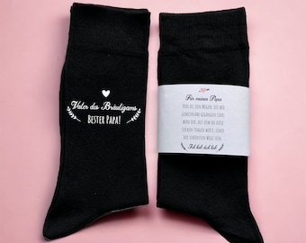 Socks for father of the groom for wedding, gift