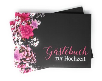 Wedding guest book - flowers