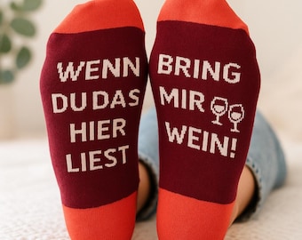 "Bring me wine" time-out socks as a gift for wine drinkers, Mother's Day
