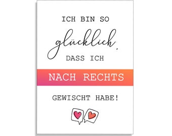 Postkarte TINDER Valentinstag Geschenk Karte Valentinskarte Postkarte Liebe