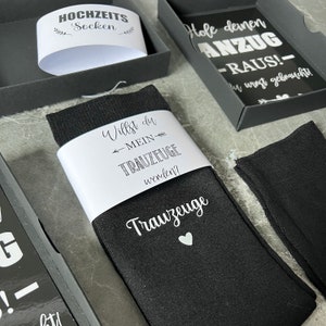 Trauzeuge Socken mit Geschenkbox Willst du mein Trauzeuge sein Hochzeitssocken 画像 4