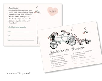 Balloon flight cards wedding, cards for balloons, 50 cards to attach to a balloon, tandem pink