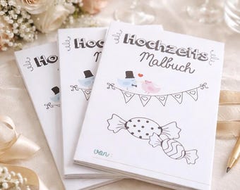 Coloring book for the little wedding guests, 3 pieces to keep children entertained at your wedding, wedding coloring book