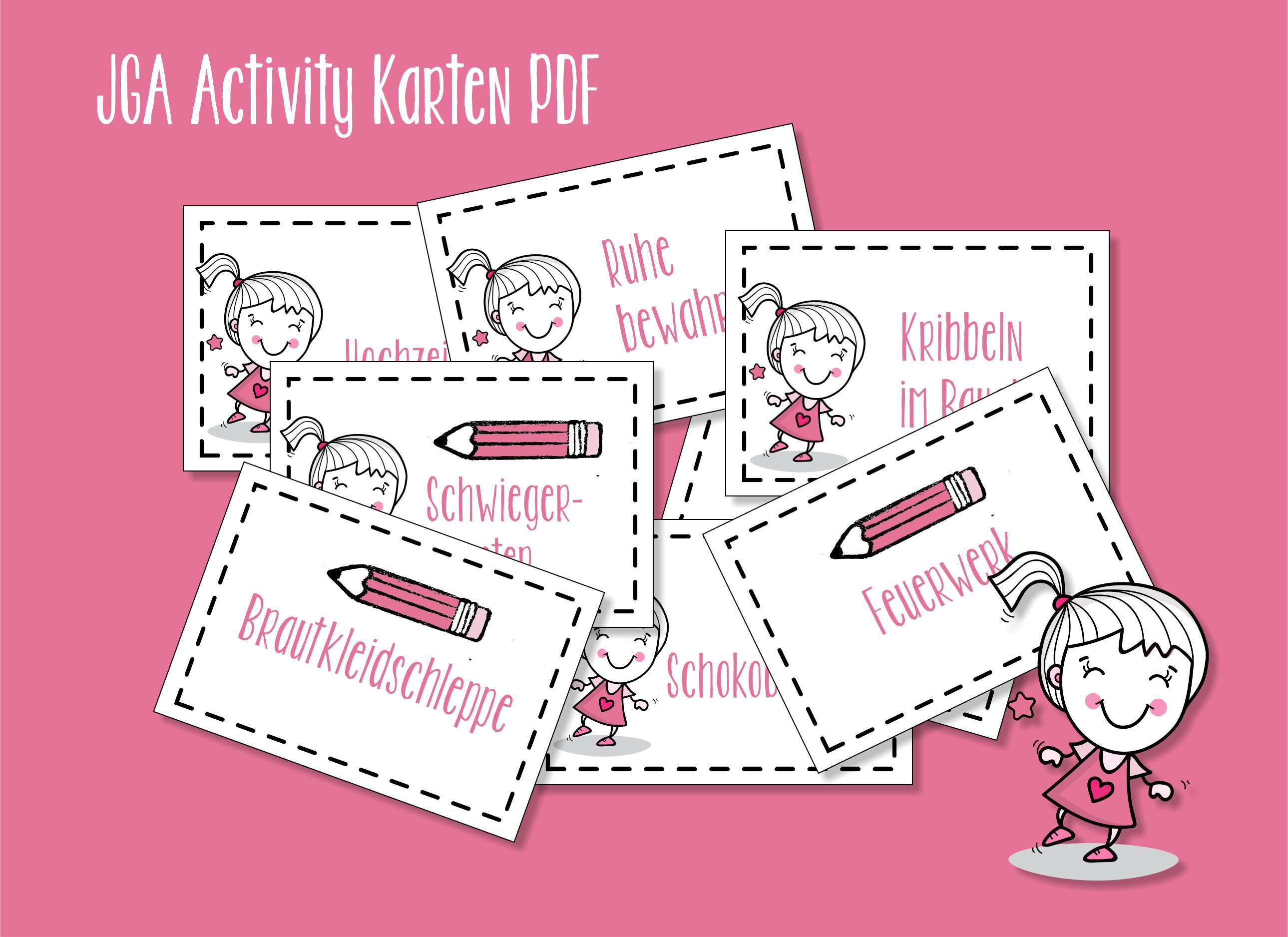 JGA Junggesellinnenabschied Activity Karten (PDF)