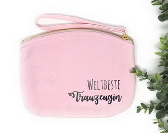 Kleine Kosmetiktasche für die weltbeste Trauzeugin